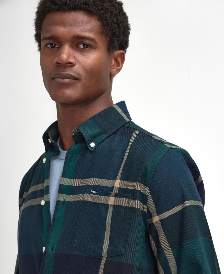 dunoon overhemd met lange mouwen getailleerd model