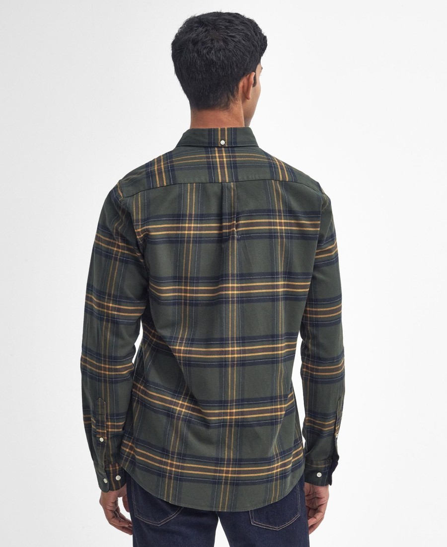 portdown overhemd met lange mouwen getailleerd model