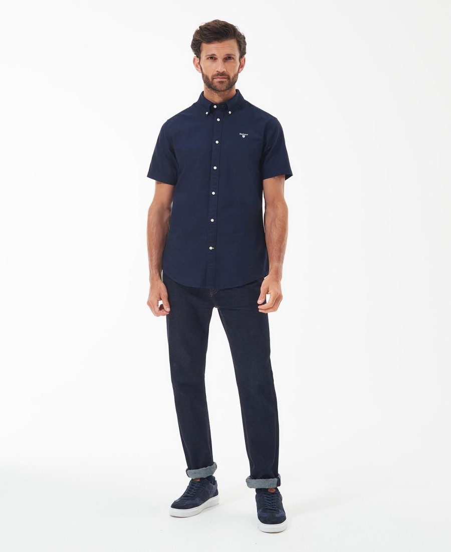 getailleerd oxford-overhemd met korte mouwen