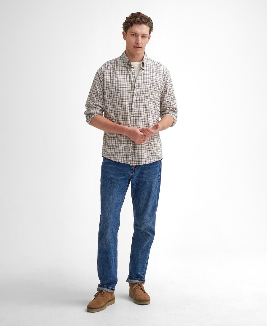 ashton regular shirt met lange mouwen