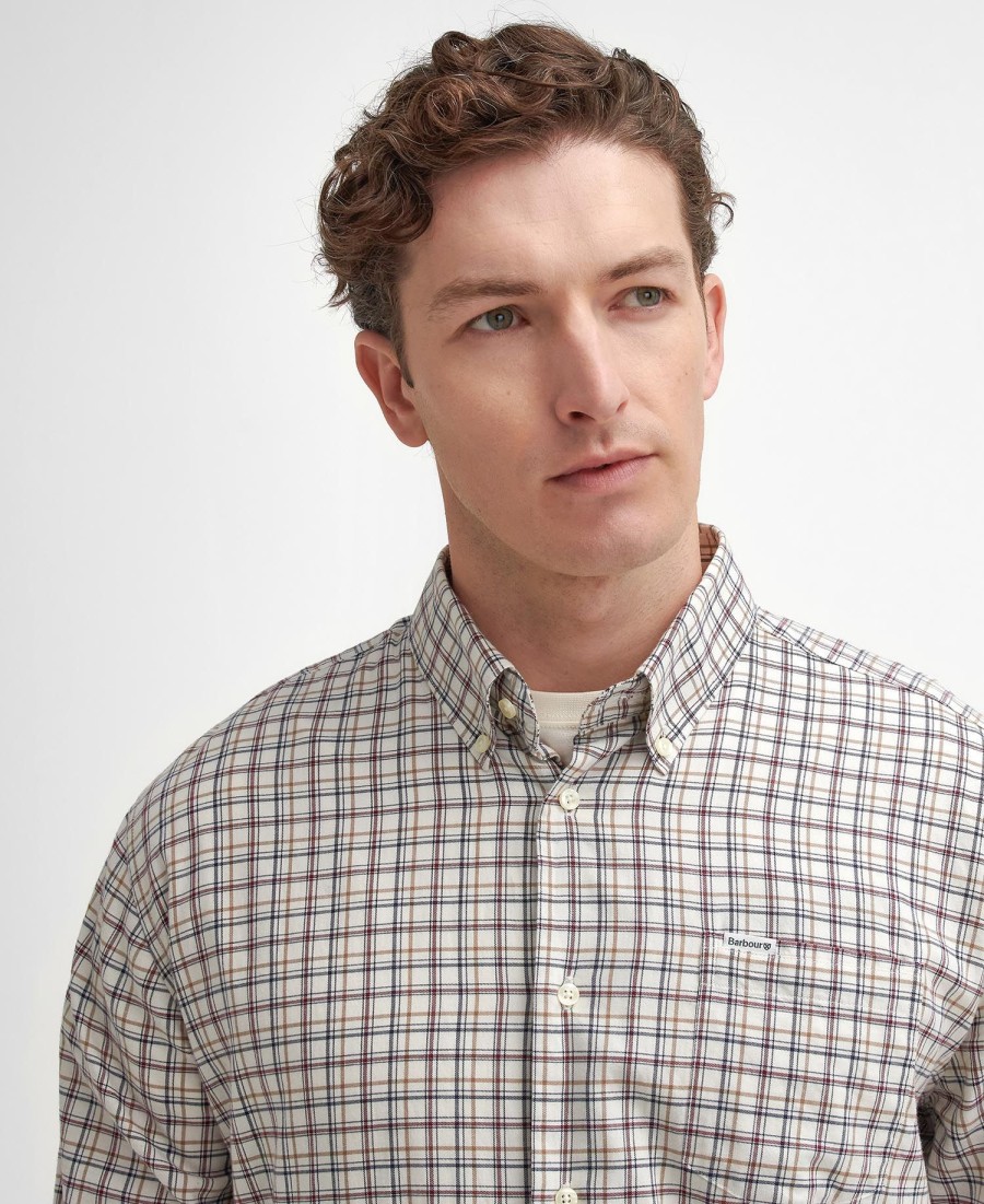ashton regular shirt met lange mouwen