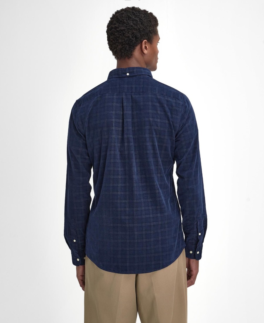 harthill getailleerd corduroy overhemd met lange mouwen