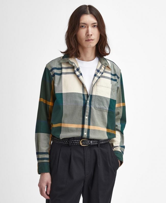 renford oversized overhemd met lange mouwen en tartanprint