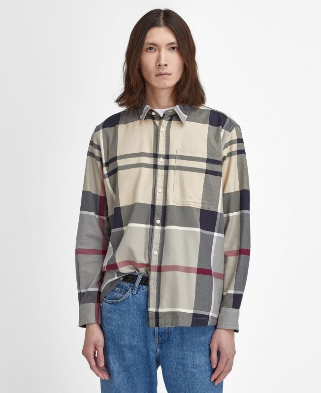 renford oversized overhemd met lange mouwen en tartanprint
