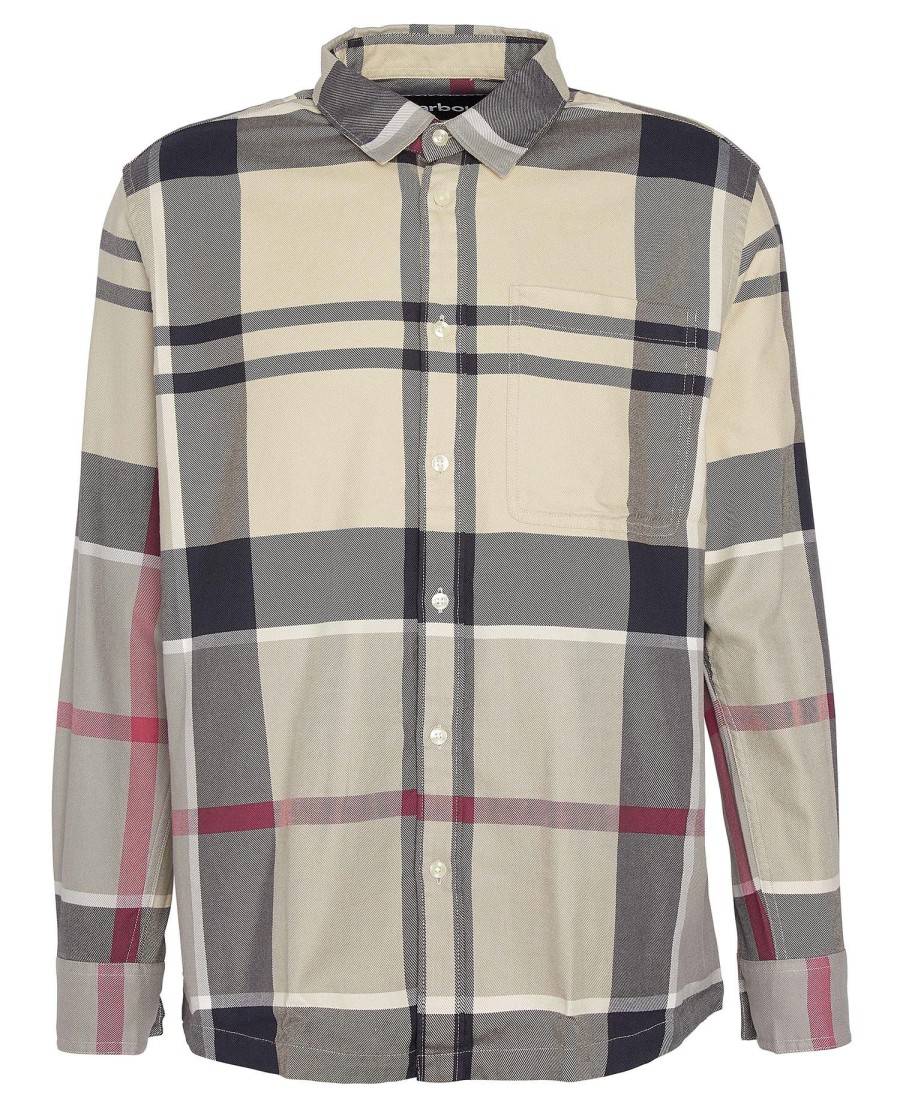 renford oversized overhemd met lange mouwen en tartanprint