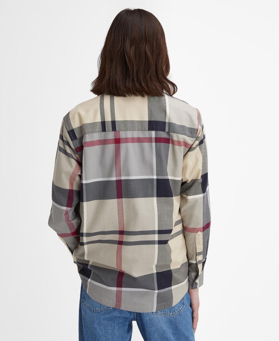 renford oversized overhemd met lange mouwen en tartanprint