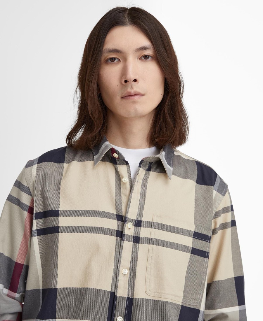 renford oversized overhemd met lange mouwen en tartanprint