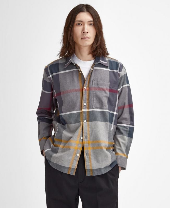 renford oversized overhemd met lange mouwen en tartanprint