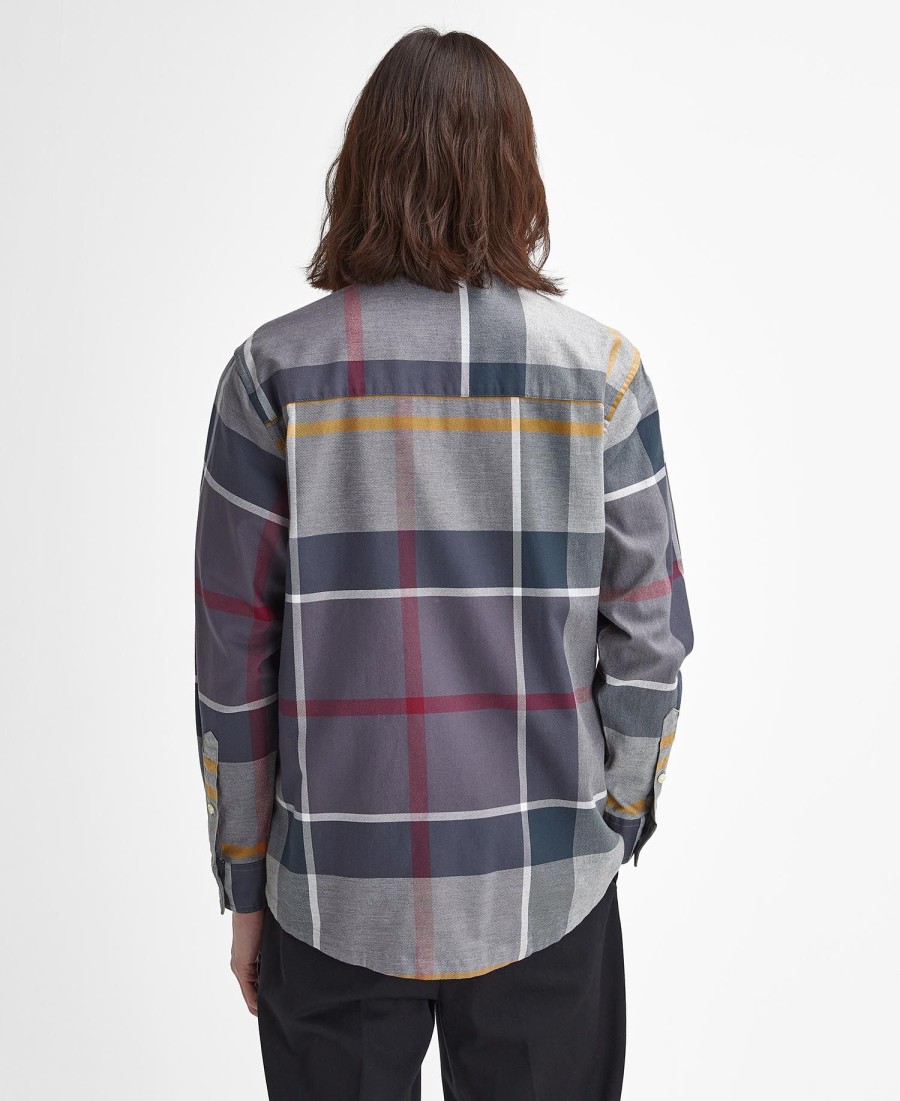 renford oversized overhemd met lange mouwen en tartanprint