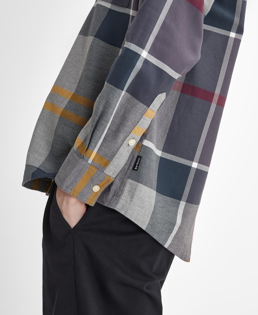 renford oversized overhemd met lange mouwen en tartanprint