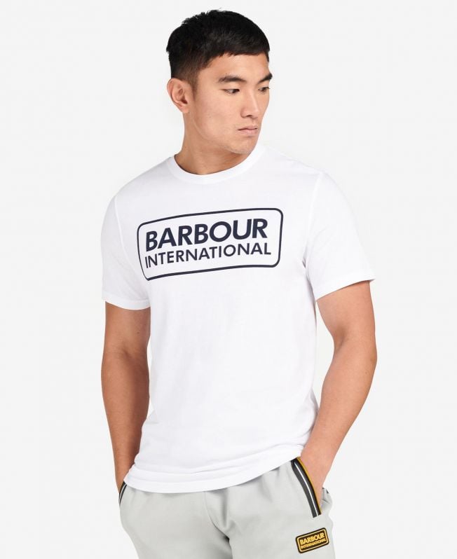 essentieel t-shirt met groot logo