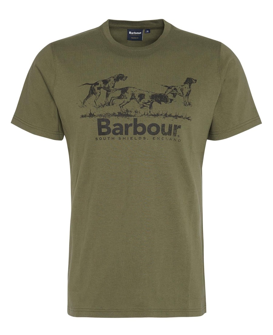 t-shirt met afbeelding van een veldhond