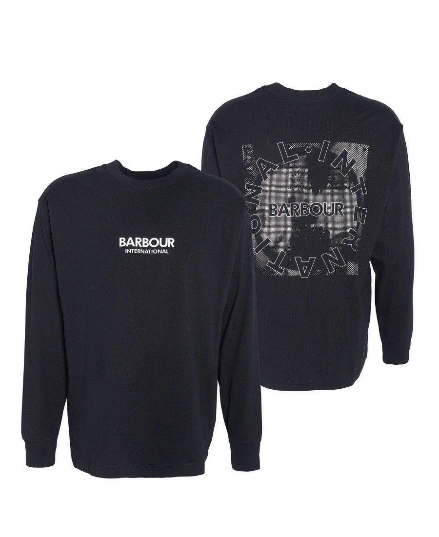 oversized t-shirt met lange mouwen en kaartmotief