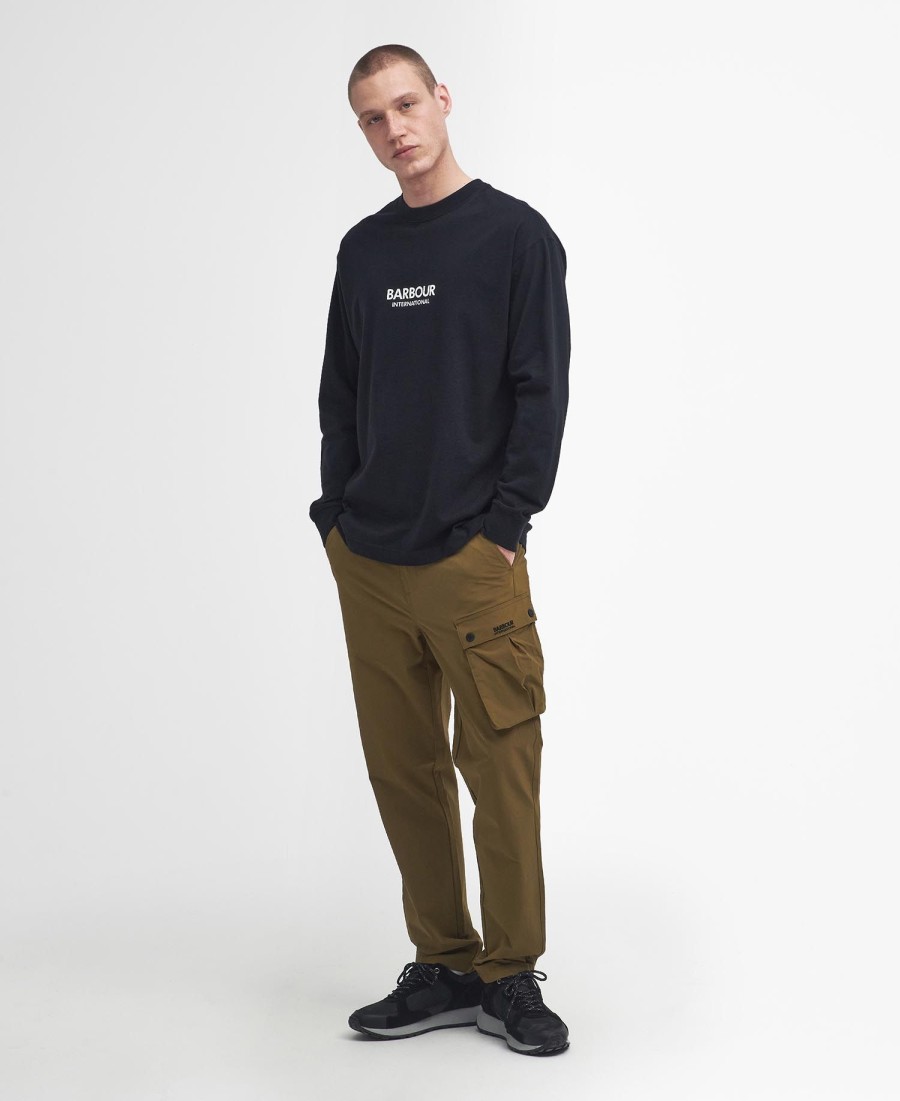 oversized t-shirt met lange mouwen en kaartmotief