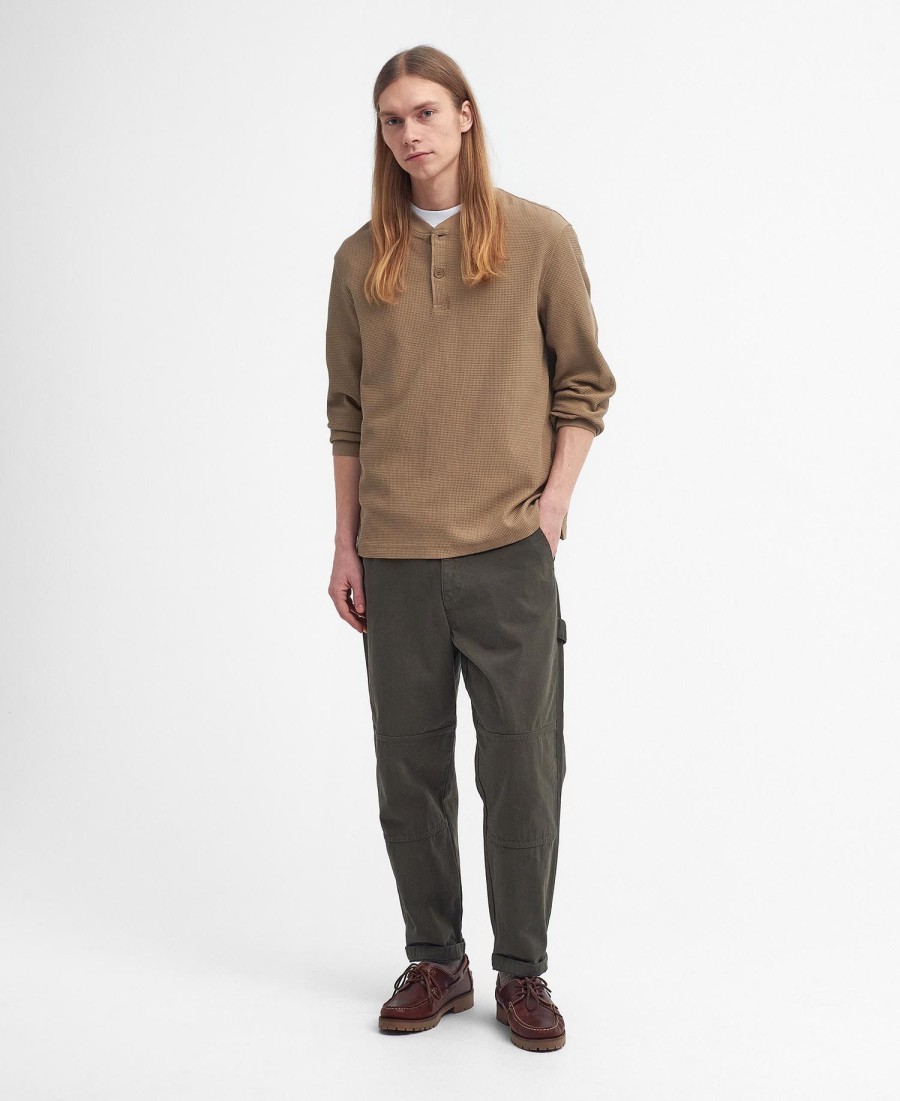 barbour x baracuta henley relaxed t-shirt