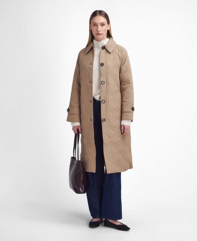 mariah gewatteerde trenchcoat