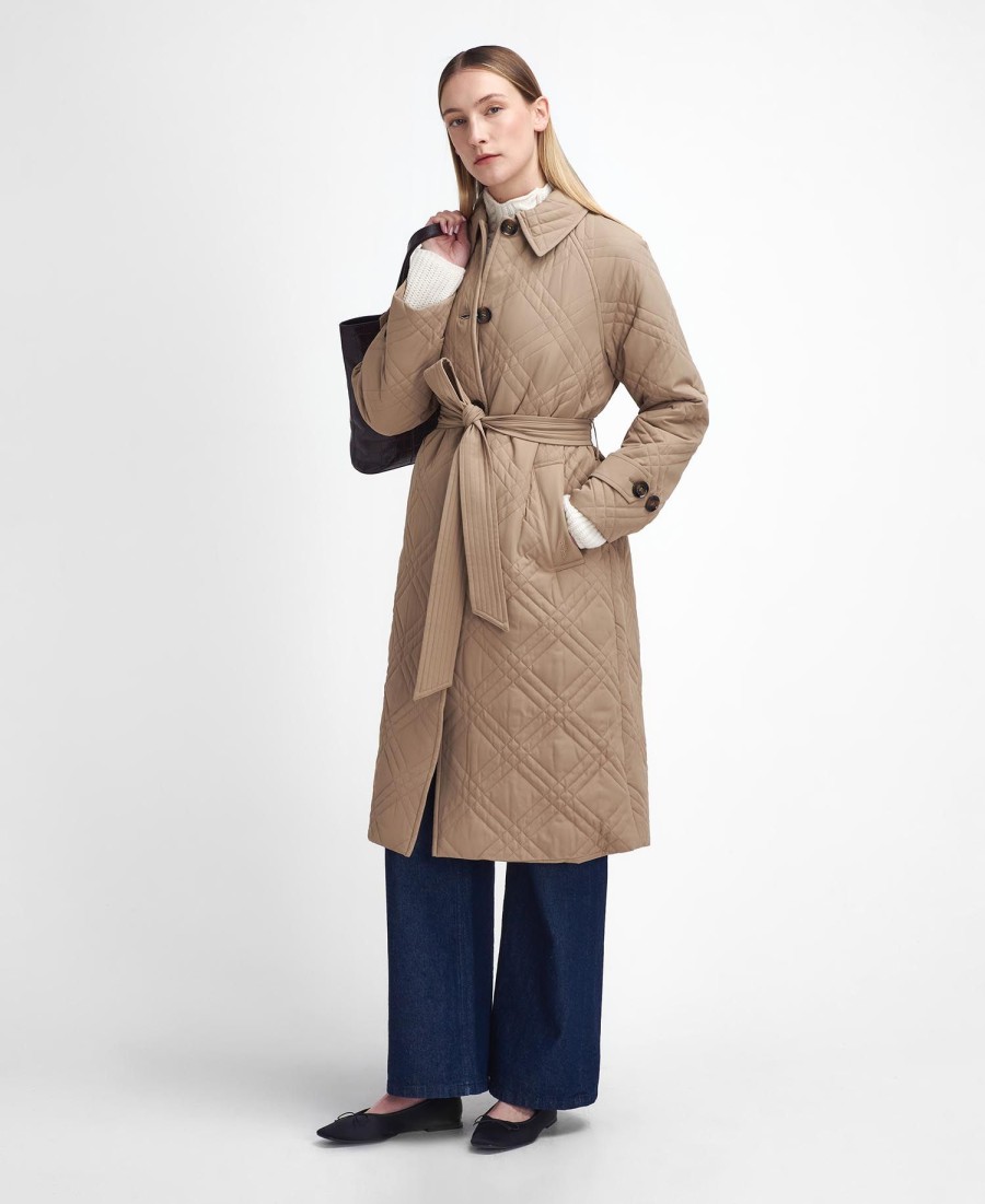 mariah gewatteerde trenchcoat