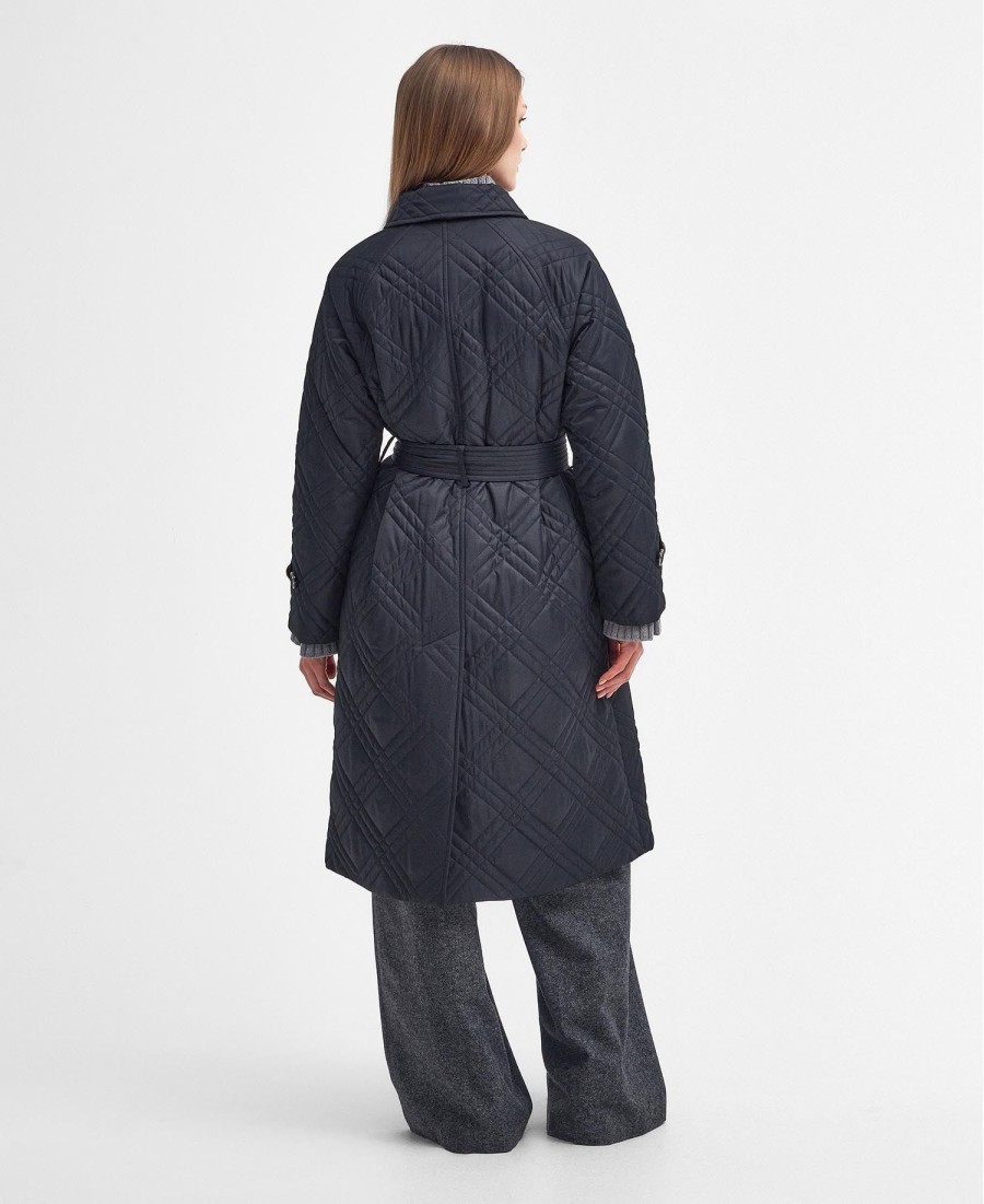 mariah gewatteerde trenchcoat