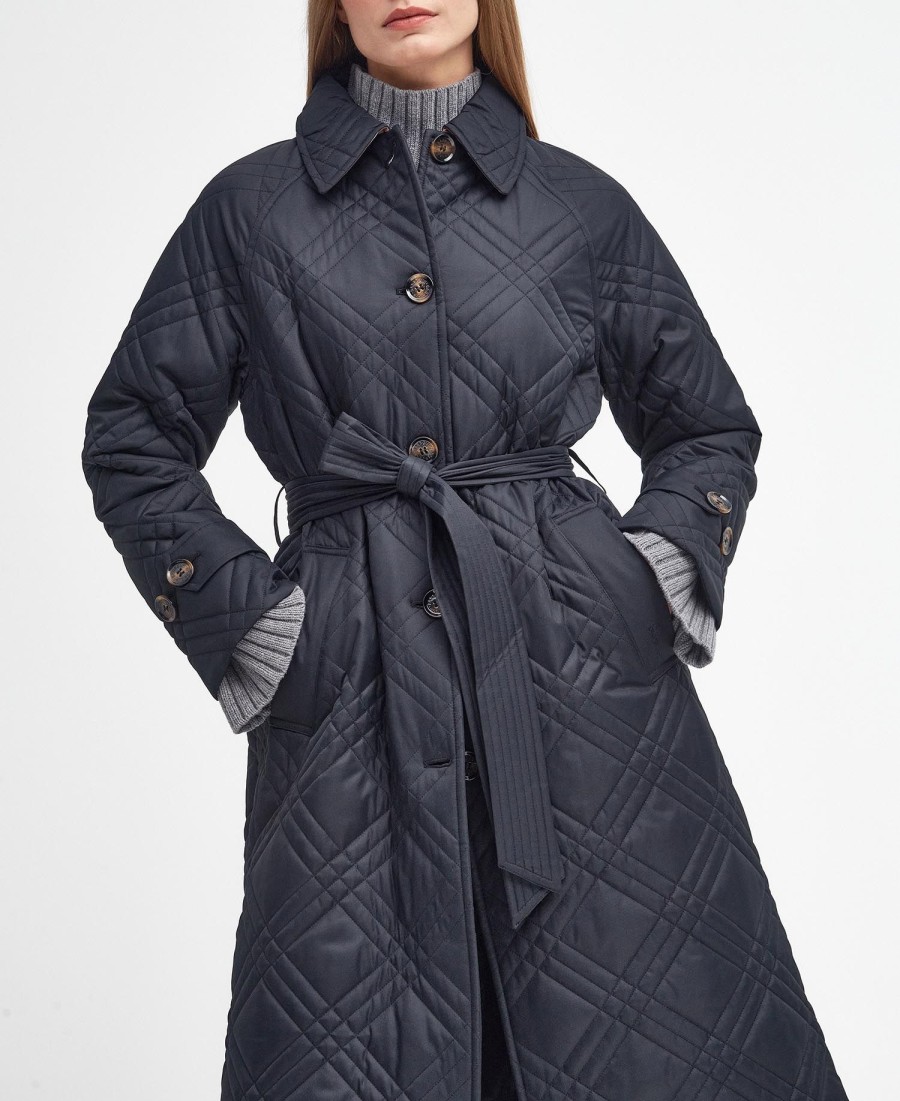 mariah gewatteerde trenchcoat