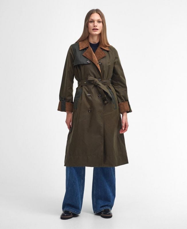 brackley gewaxte trenchcoat