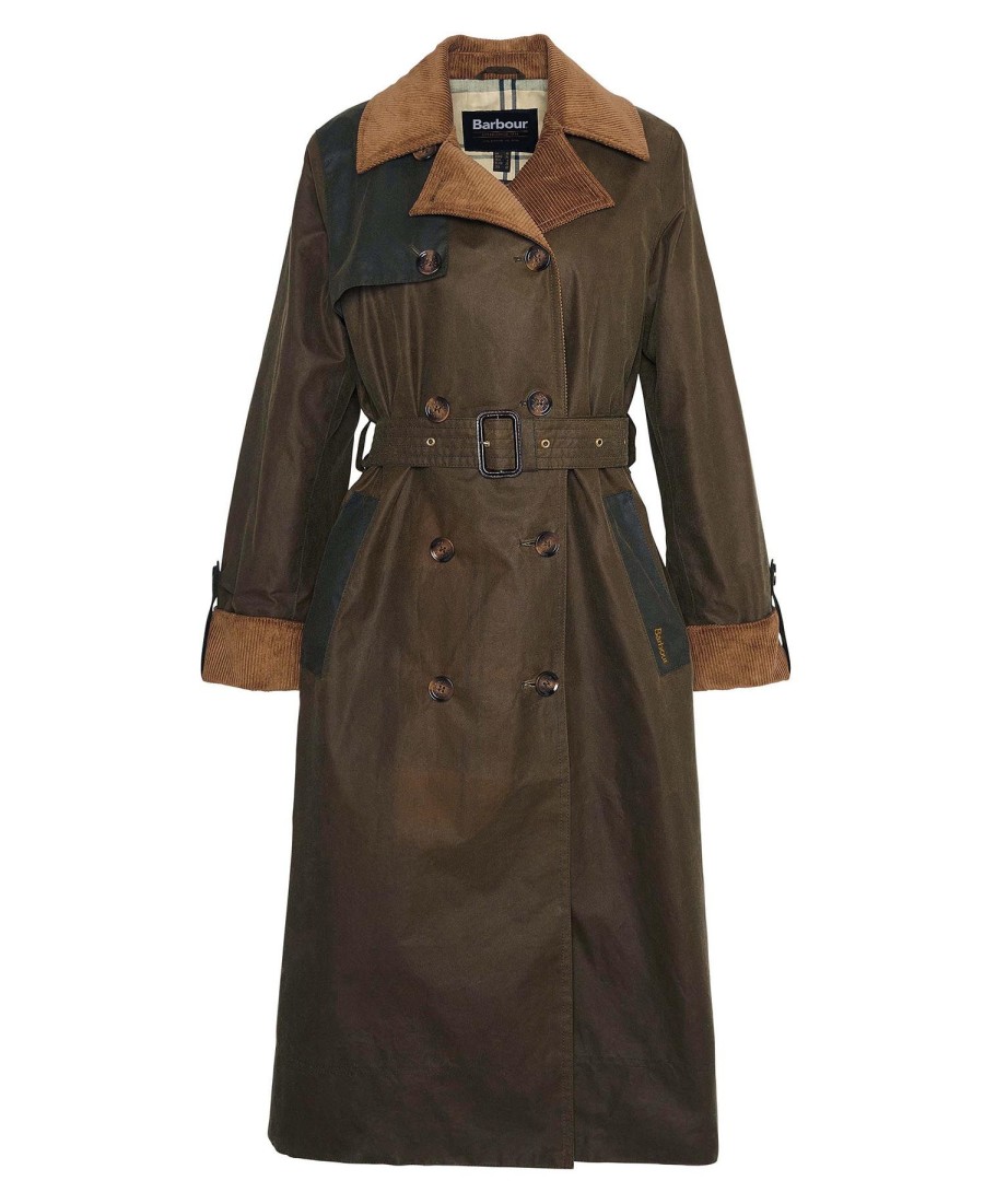 brackley gewaxte trenchcoat