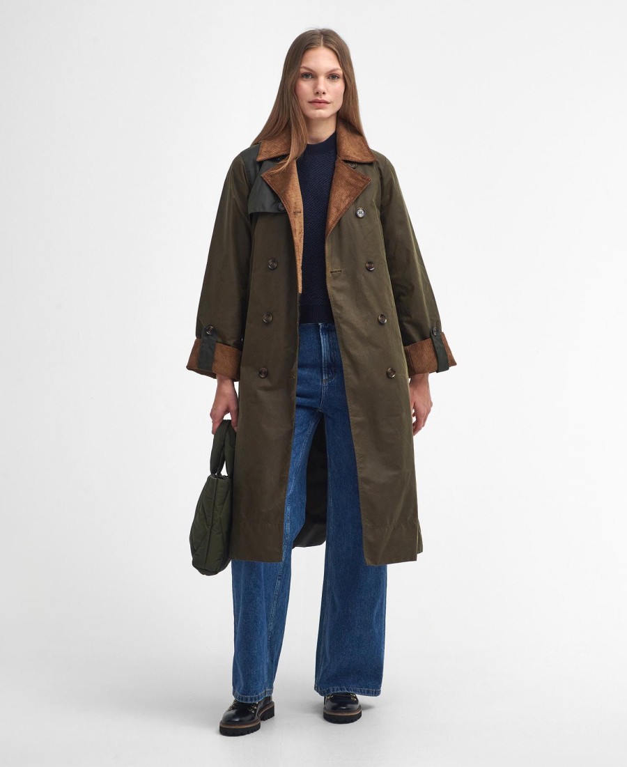 brackley gewaxte trenchcoat