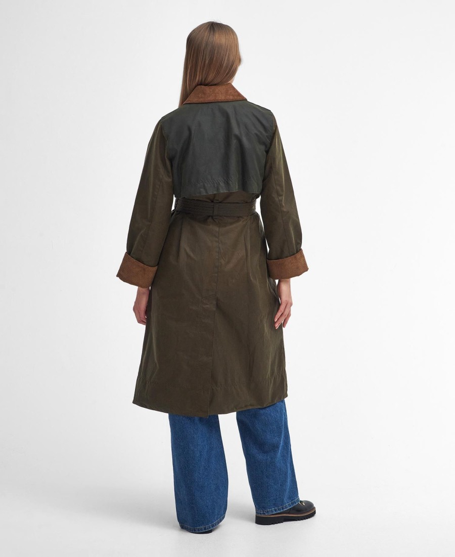 brackley gewaxte trenchcoat