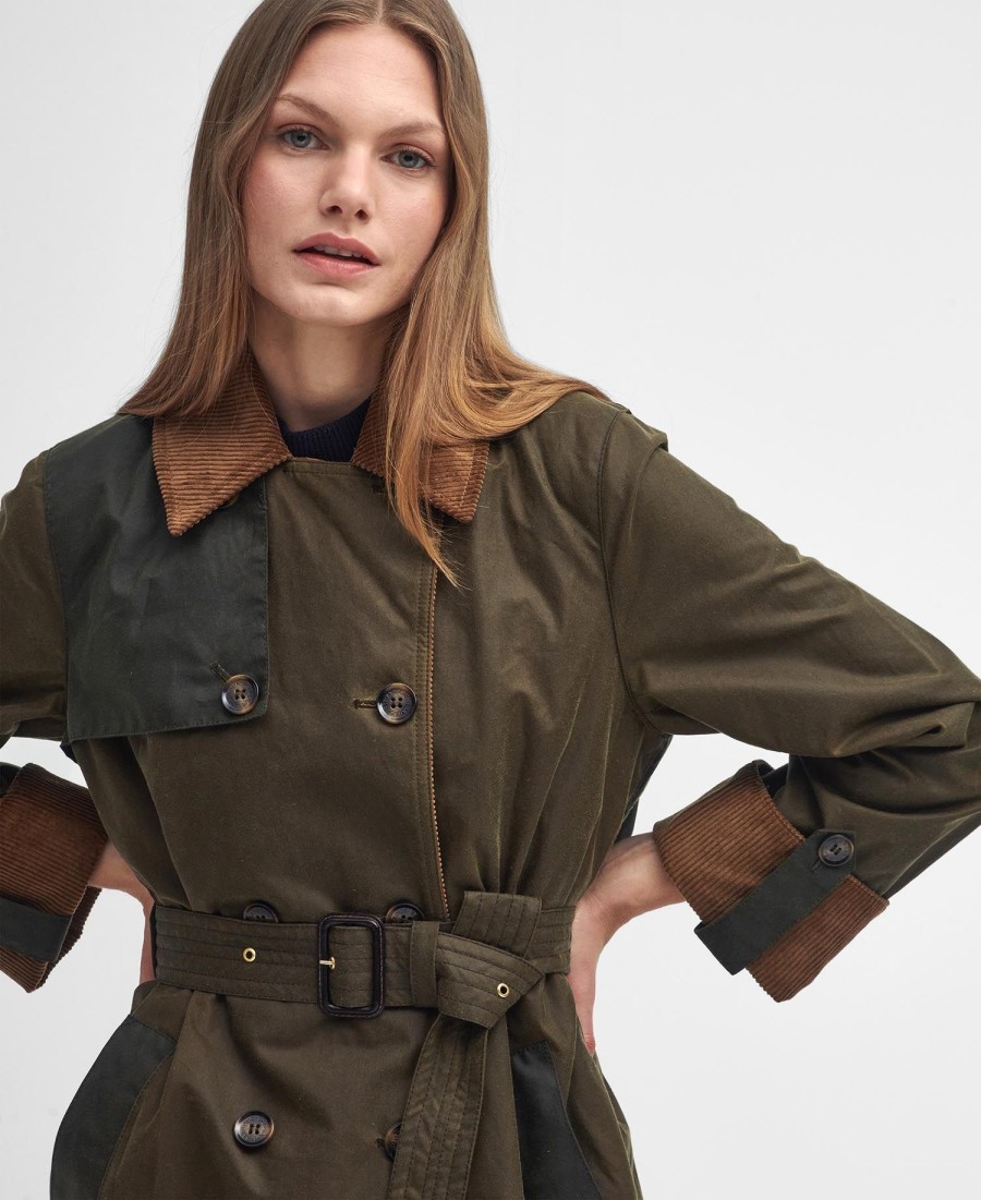 brackley gewaxte trenchcoat