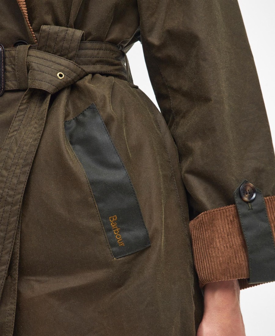 brackley gewaxte trenchcoat