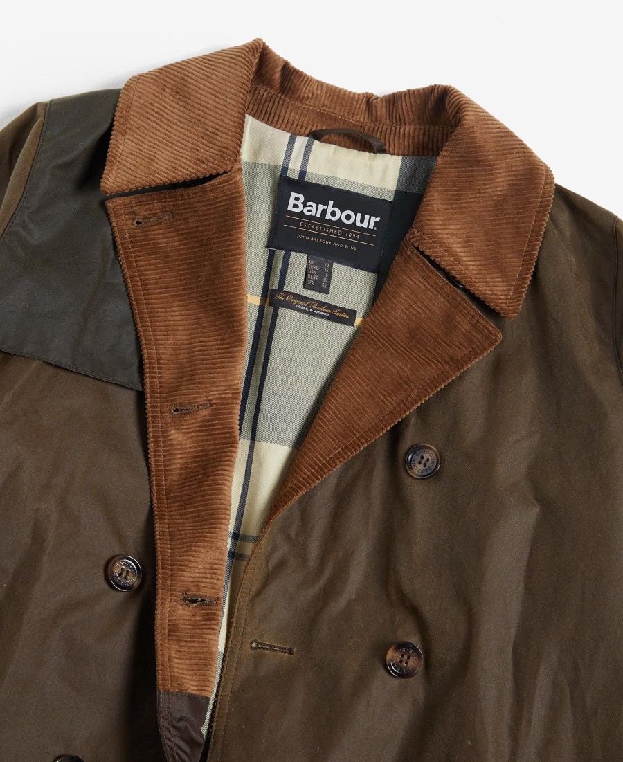 brackley gewaxte trenchcoat