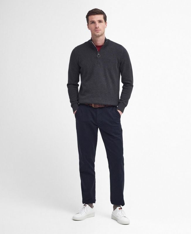 gewassen getailleerde broek met elastische tailleband