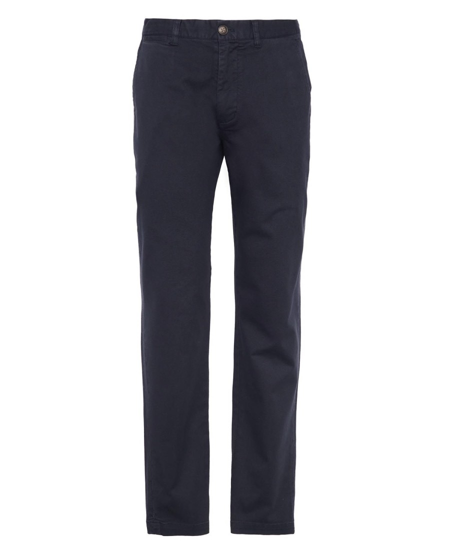 gewassen getailleerde broek met elastische tailleband