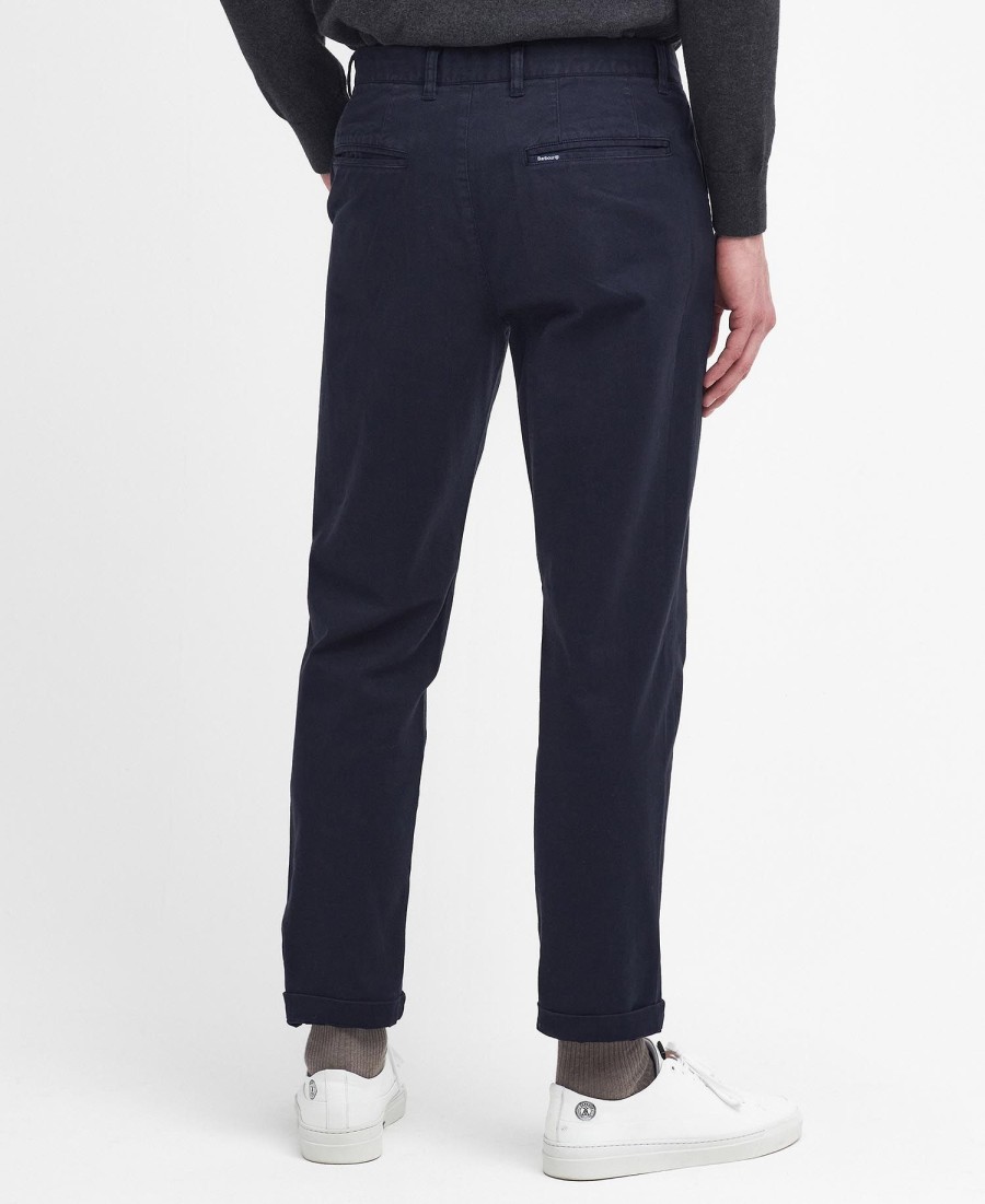 gewassen getailleerde broek met elastische tailleband