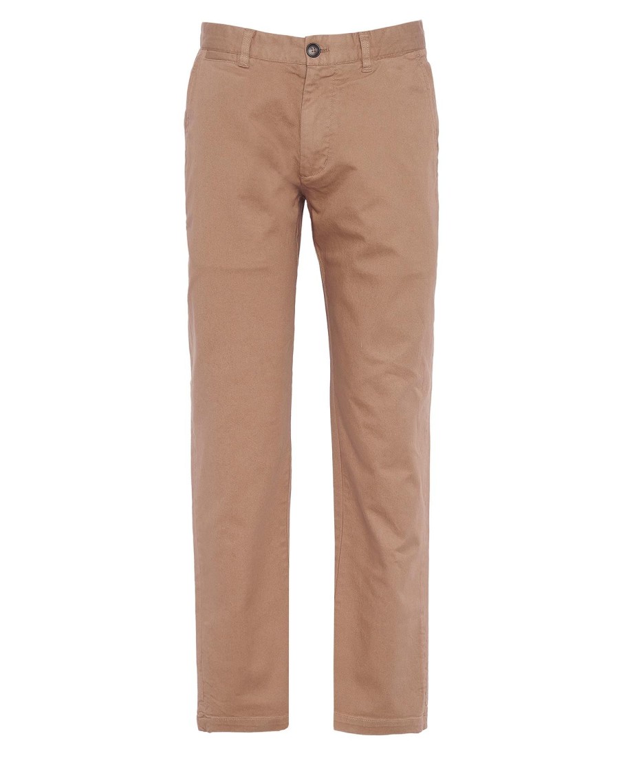 gewassen getailleerde broek met elastische tailleband