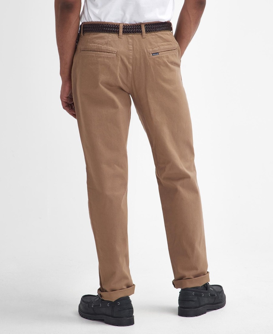 gewassen getailleerde broek met elastische tailleband