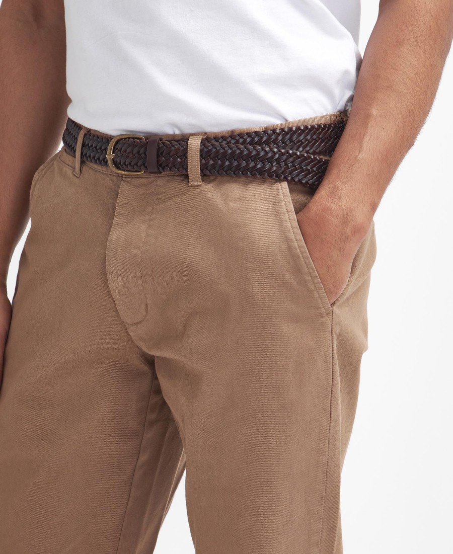 gewassen getailleerde broek met elastische tailleband