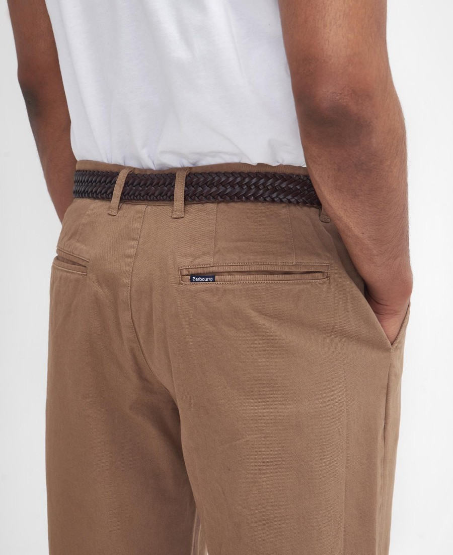 gewassen getailleerde broek met elastische tailleband