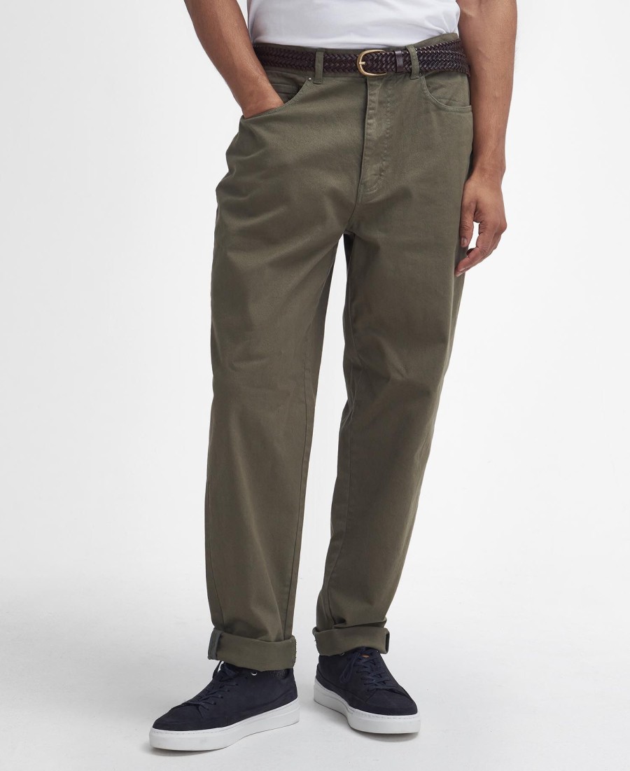 gewassen elastische normale broek