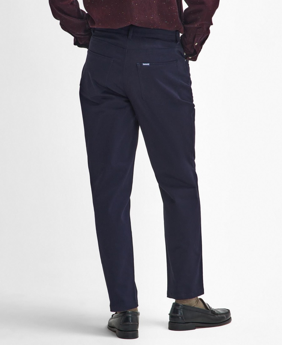 satijnen suède casual broek