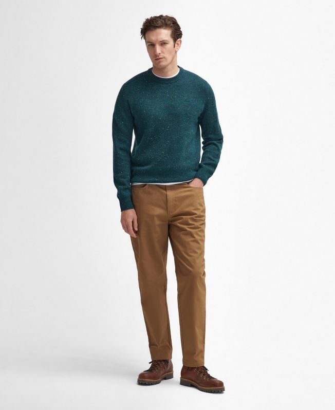 satijnen suède casual broek