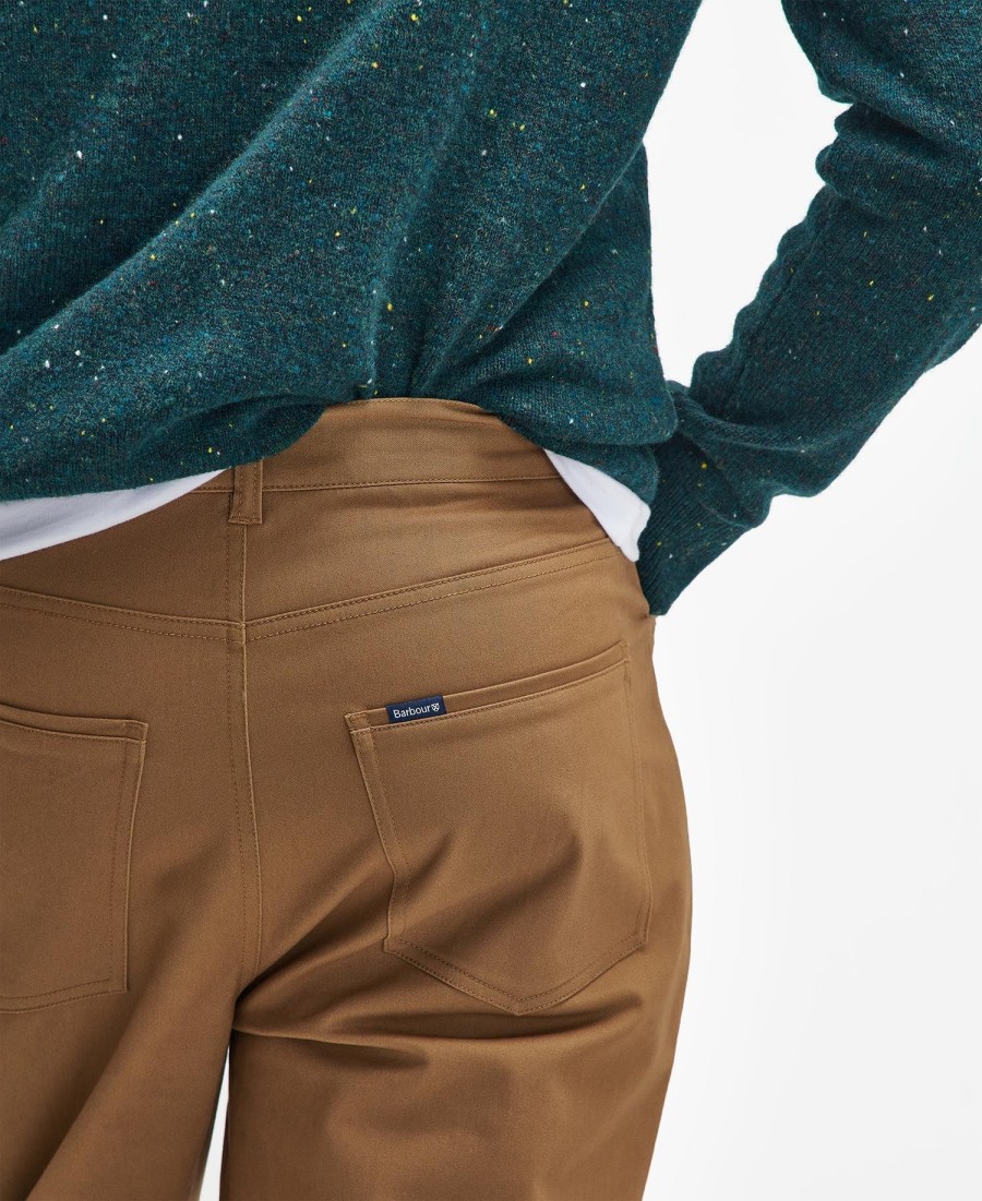 satijnen suède casual broek