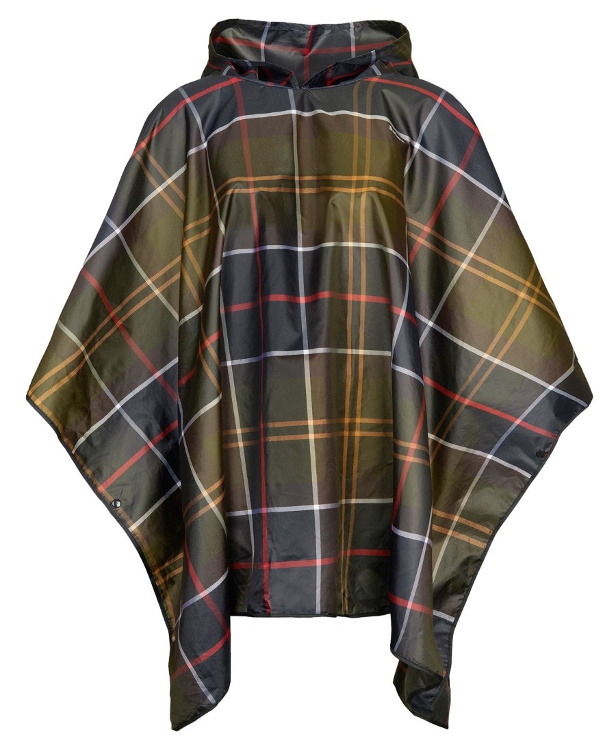 geruite waterdichte poncho