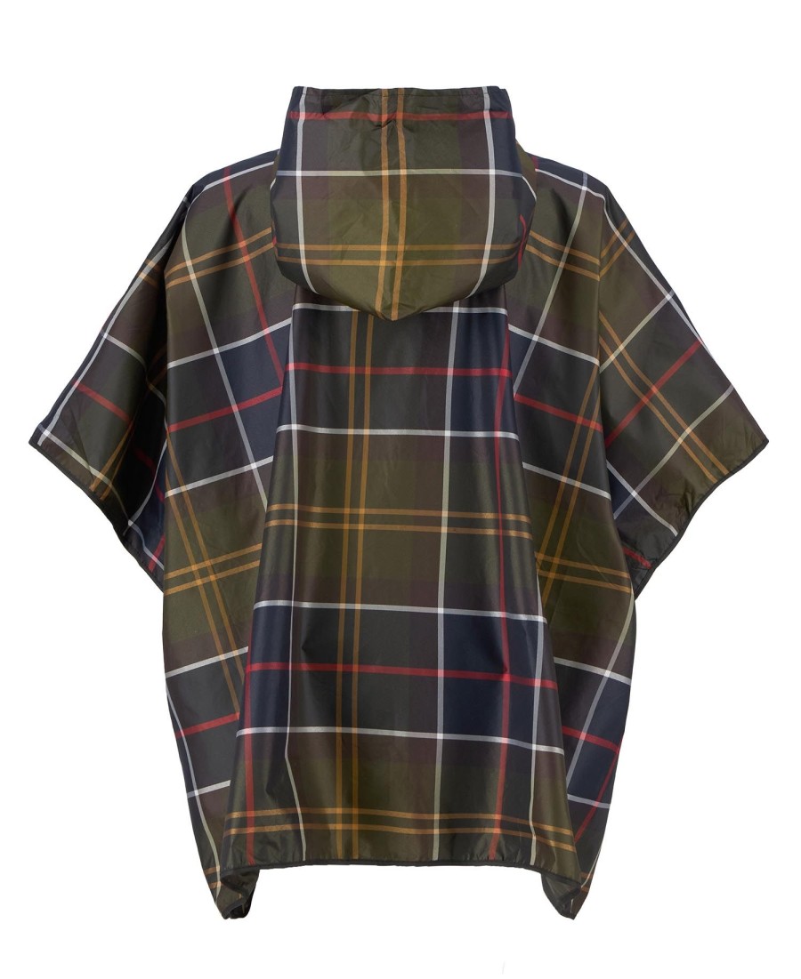 geruite waterdichte poncho