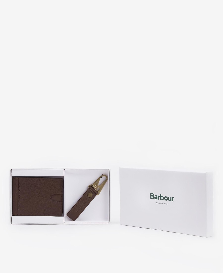 padbury leren portemonnee en sleutelhanger cadeauset