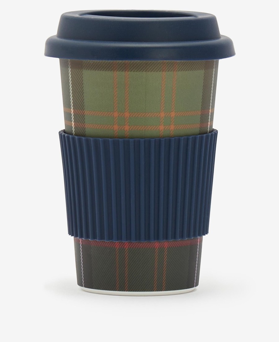 herbruikbare reismok met schotse ruitprint