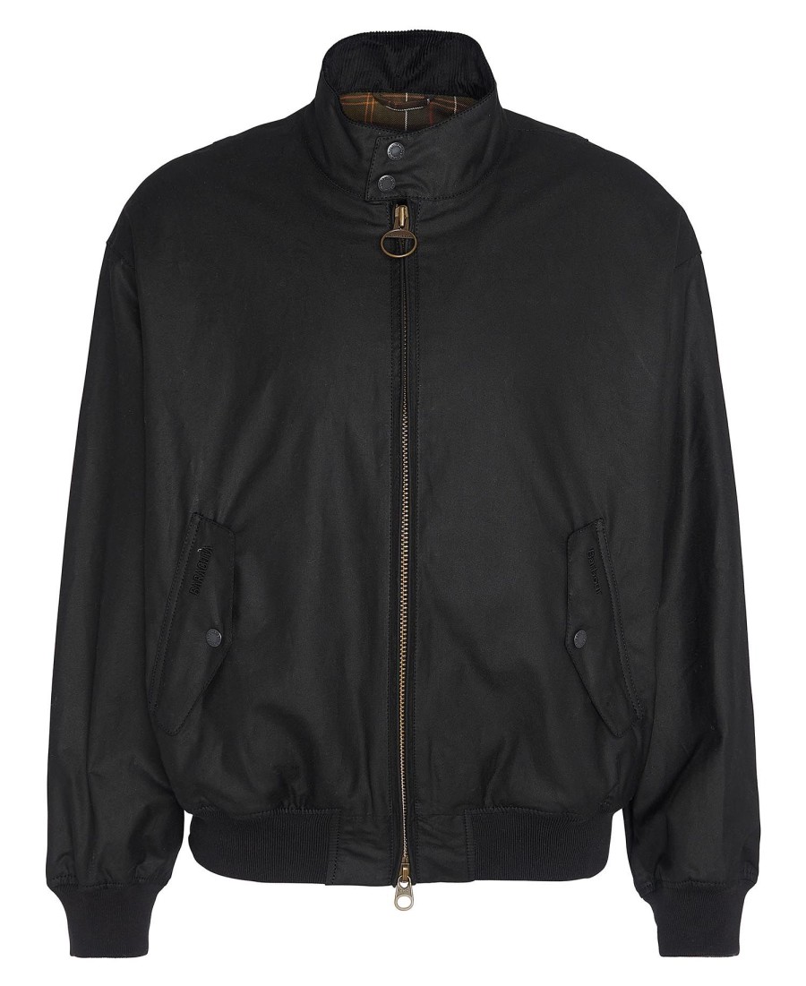 barbour x baracuta ma-1 gewaxt harrington-jack