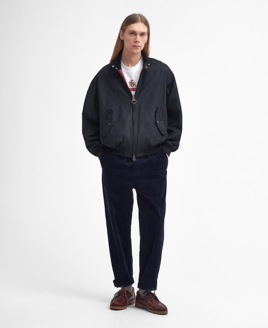 barbour x baracuta ma-1 gewaxt harrington-jack
