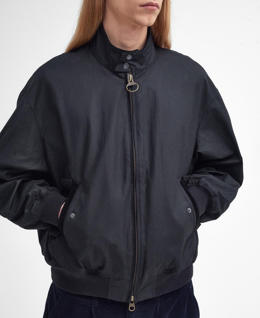 barbour x baracuta ma-1 gewaxt harrington-jack