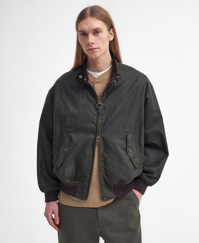 barbour x baracuta ma-1 gewaxt harrington-jack
