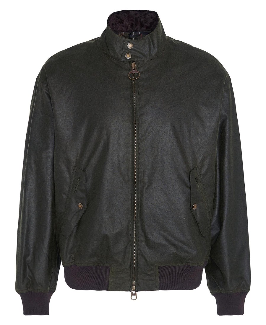 barbour x baracuta ma-1 gewaxt harrington-jack